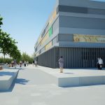 3D City archive building Varazdin side view