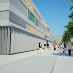 3D City archive building Varazdin side view