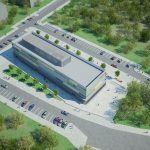 3D City archive building Varazdin view from above