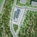 3D City archive building Varazdin view from above