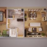 Apartment complex 3D visualization