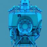 3D Alvin deep sea submarine front view
