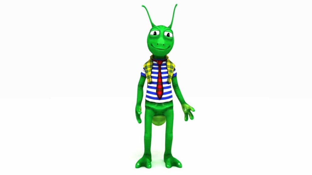 Cricket cartoon character - DD3D Studio