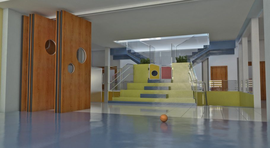 3D Kindergarten interior visualization