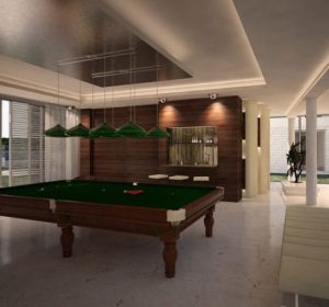 Luxury villa interior 3D visualization