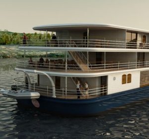 3D River ship concept view from the corner