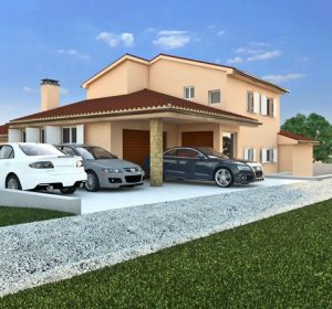 Small family villa 3D visualization