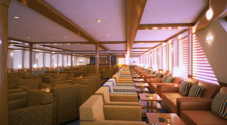 Ship interior 3D rendering