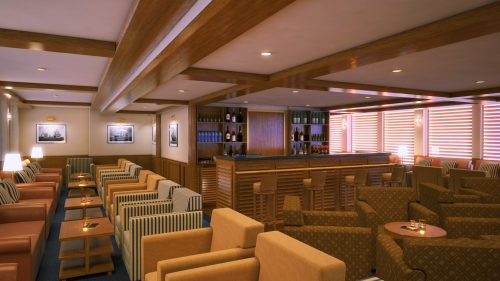 Ship interior 3D rendering