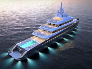 Kubo Plus yacht 3D night view