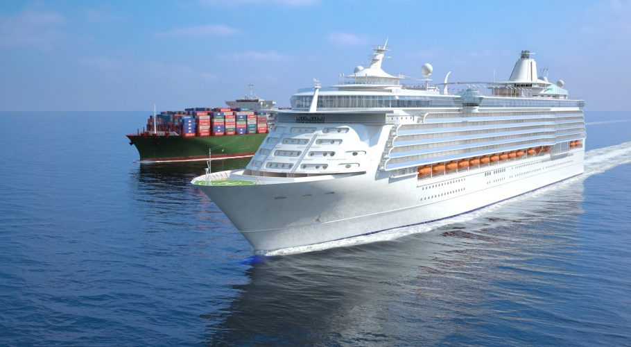 3D Cruise ship air lubrication