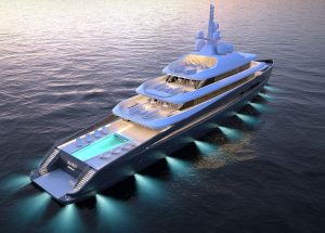 Kubo Plus yacht 3D night view
