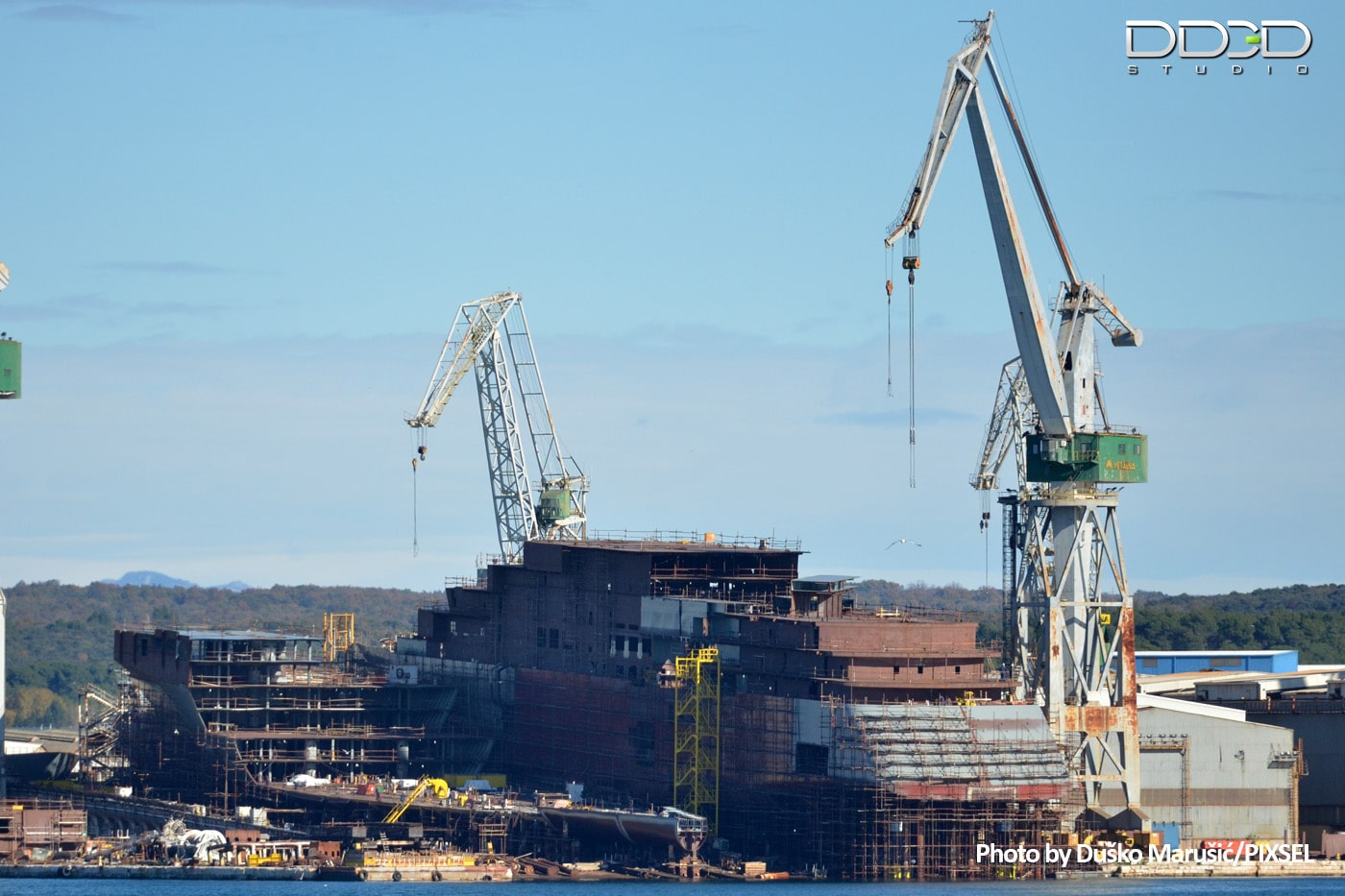 Scenic Eclipse in shipyard